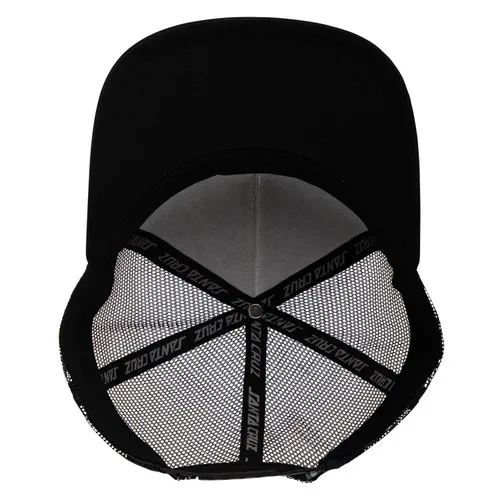 Santa Cruz Skateboards Hat Dressen Rose Solo Mesh Trucker Black