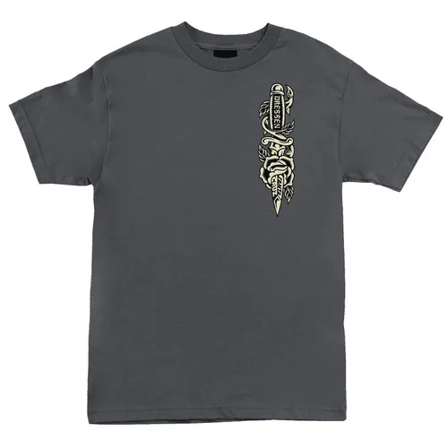 Santa Cruz Skateboards Shirt Dressen Rose Dagger Opus Charcoal