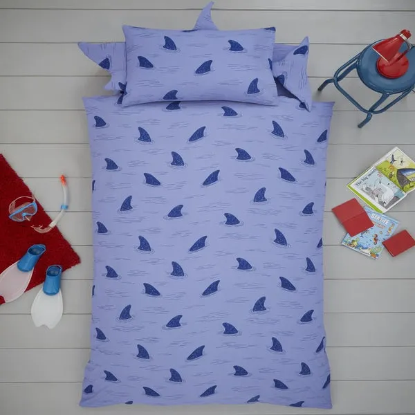 Shark Shaped Single Duvet Cover Bedding Set