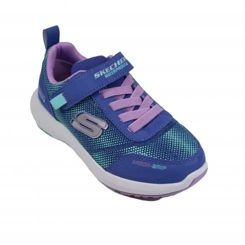 Skechers Dynamic Tread - Journey Time | Blue/Lavender | Children's Waterproof Trainers