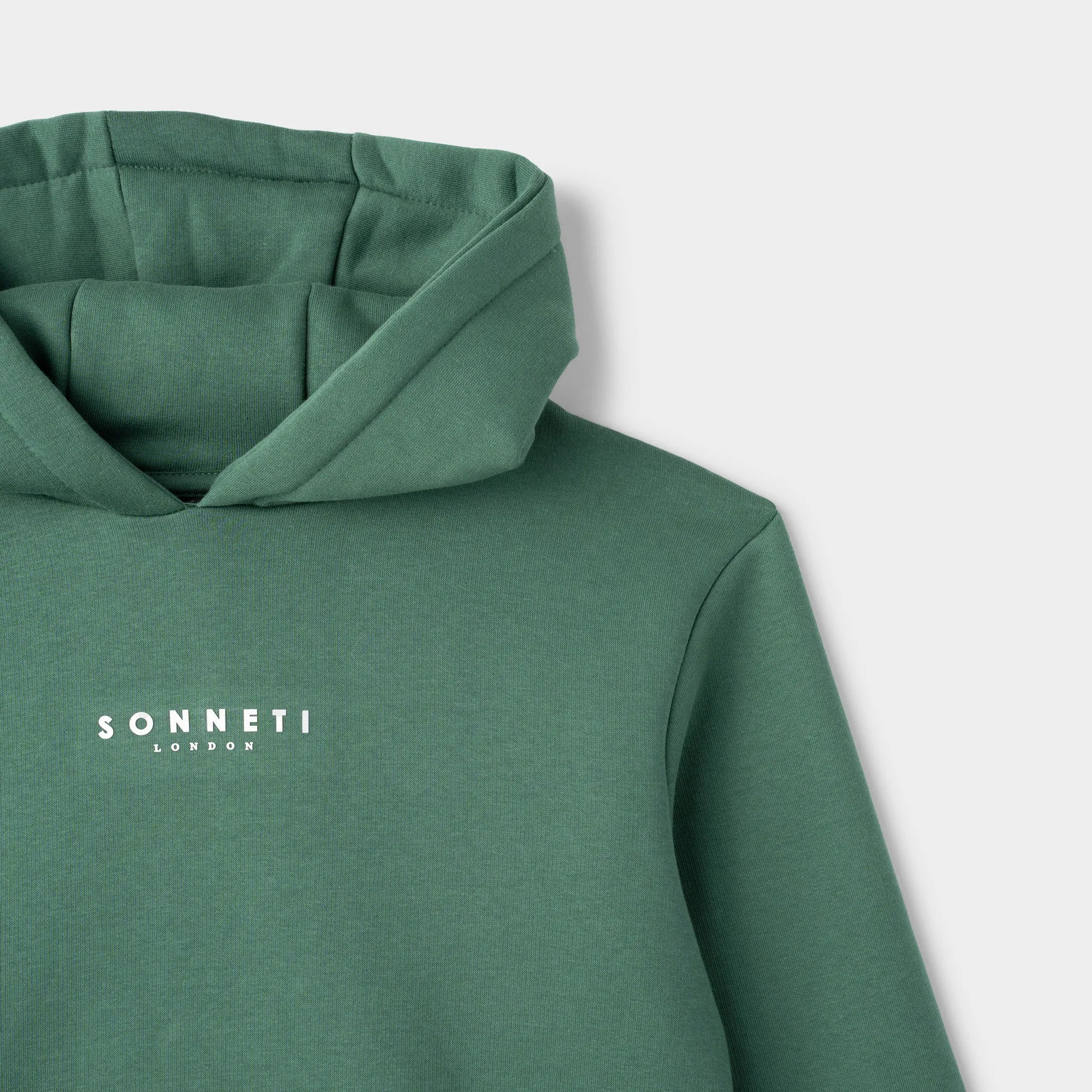 Sonneti London Fleece Pullover Hoodie / Dark Green