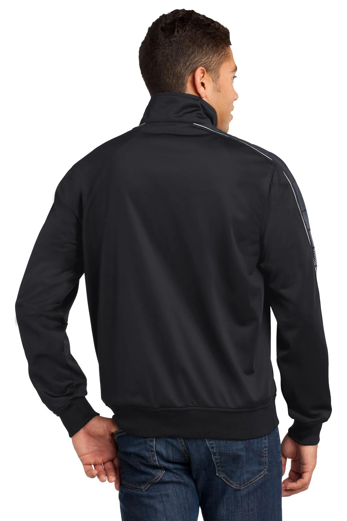 Sport Tek JST93 Sport-Tek Dot Sublimation Tricot Track Jacket SKU: JST93