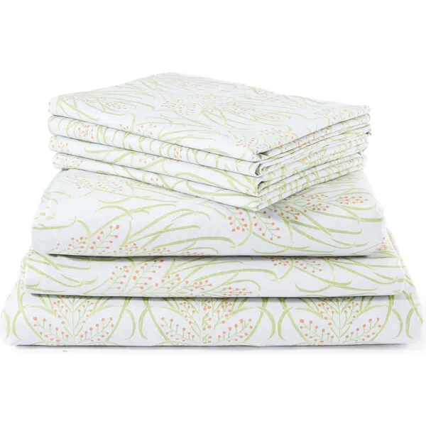 St. Frank Vines Suzani Sheet Set, Light Teal