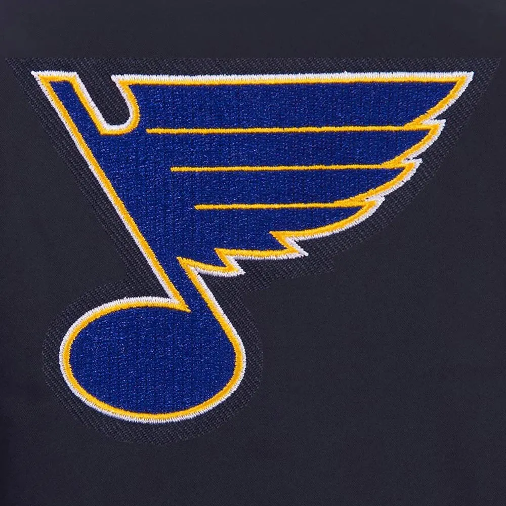 St. Louis Blues Poly-Twill Navy Front-Hit Jacket