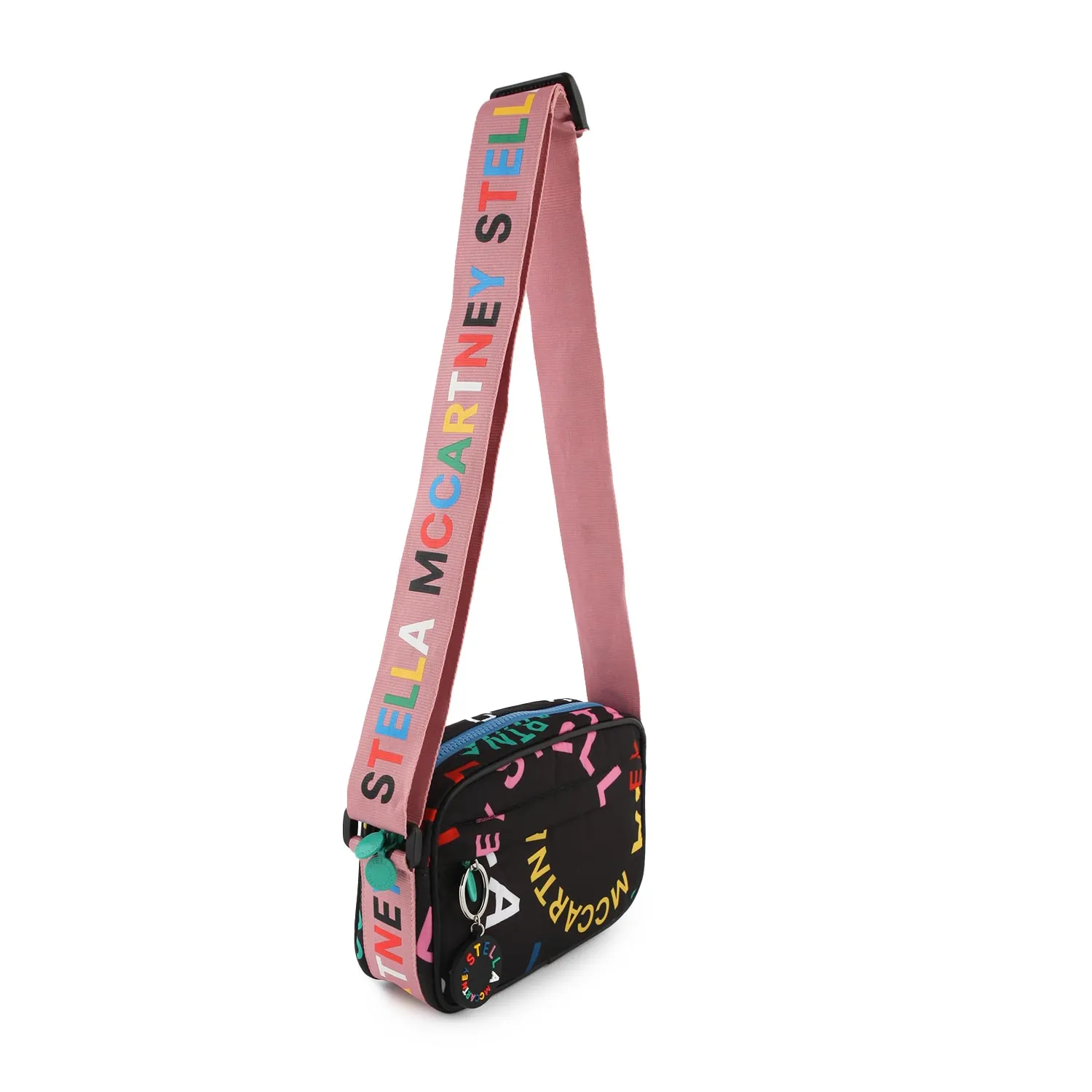 Stella Mccartney Black, Pink And Multicolor Stella Shoulder Bag