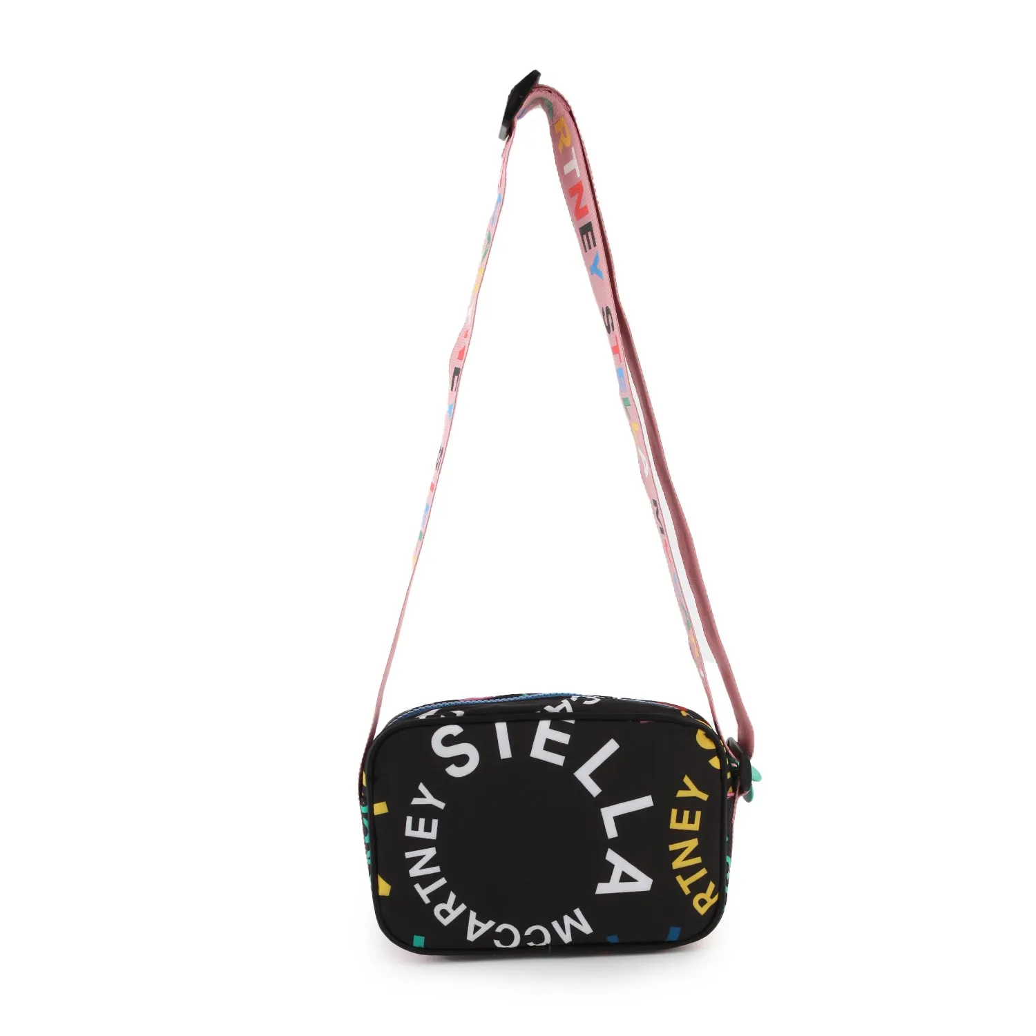 Stella Mccartney Black, Pink And Multicolor Stella Shoulder Bag