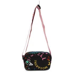 Stella Mccartney Black, Pink And Multicolor Stella Shoulder Bag