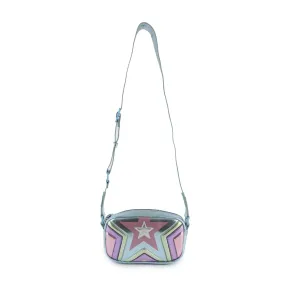 Stella Mccartney Light Blue And Multicolor Laminated Shoulder Bag