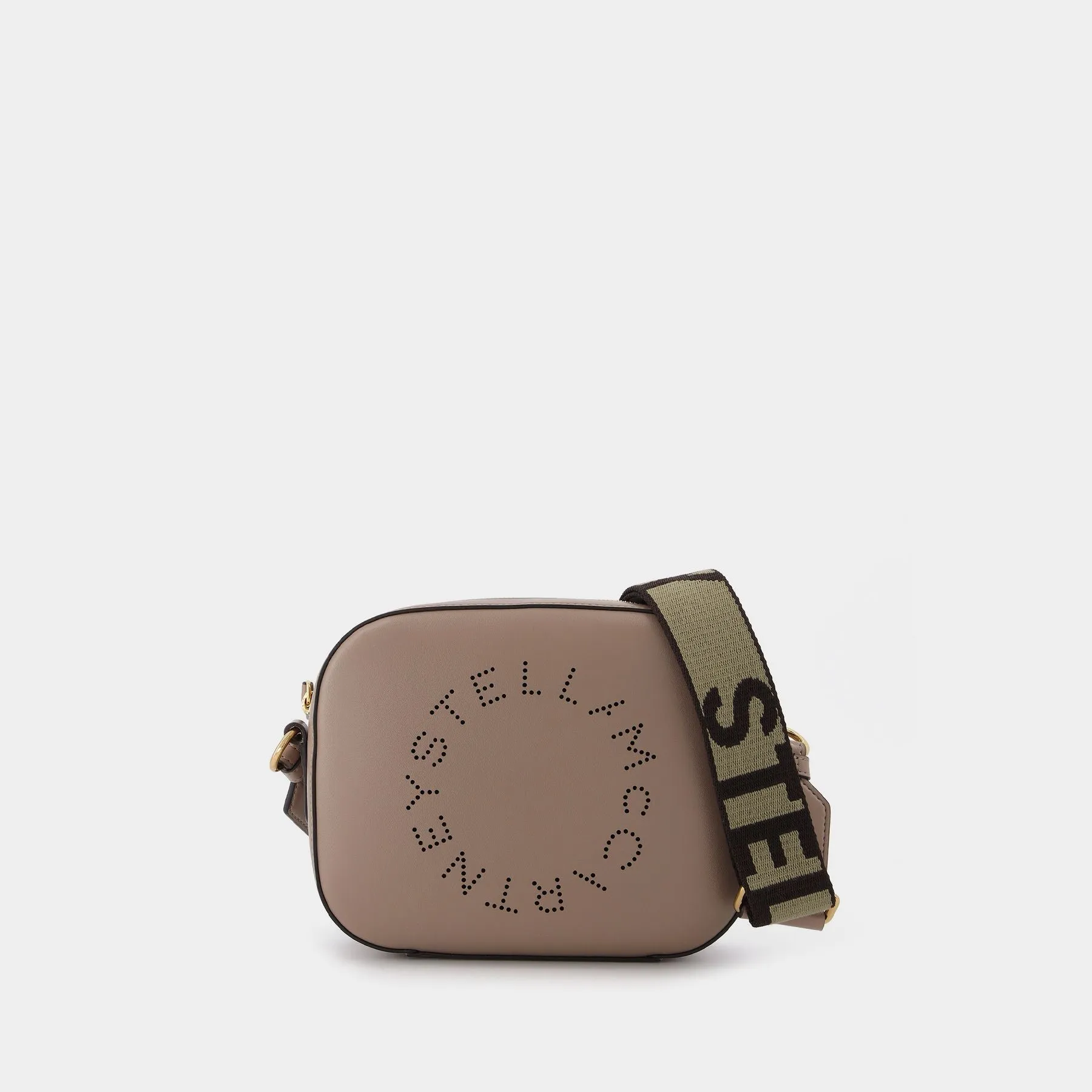 Stella McCartney  Logo Camera Small in beige synthetic leather