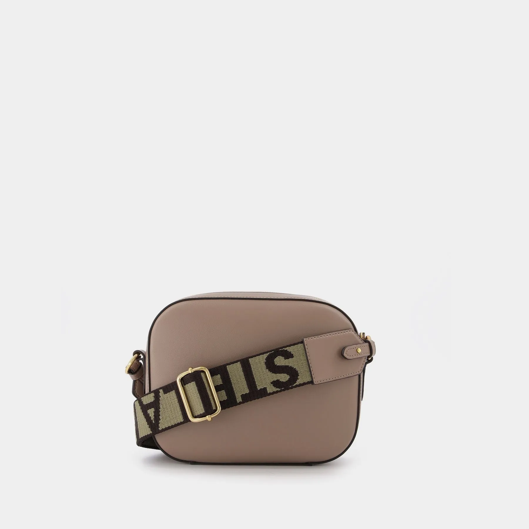 Stella McCartney  Logo Camera Small in beige synthetic leather