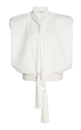 Stella McCartney Tasseled Georgette Sleeveless Top