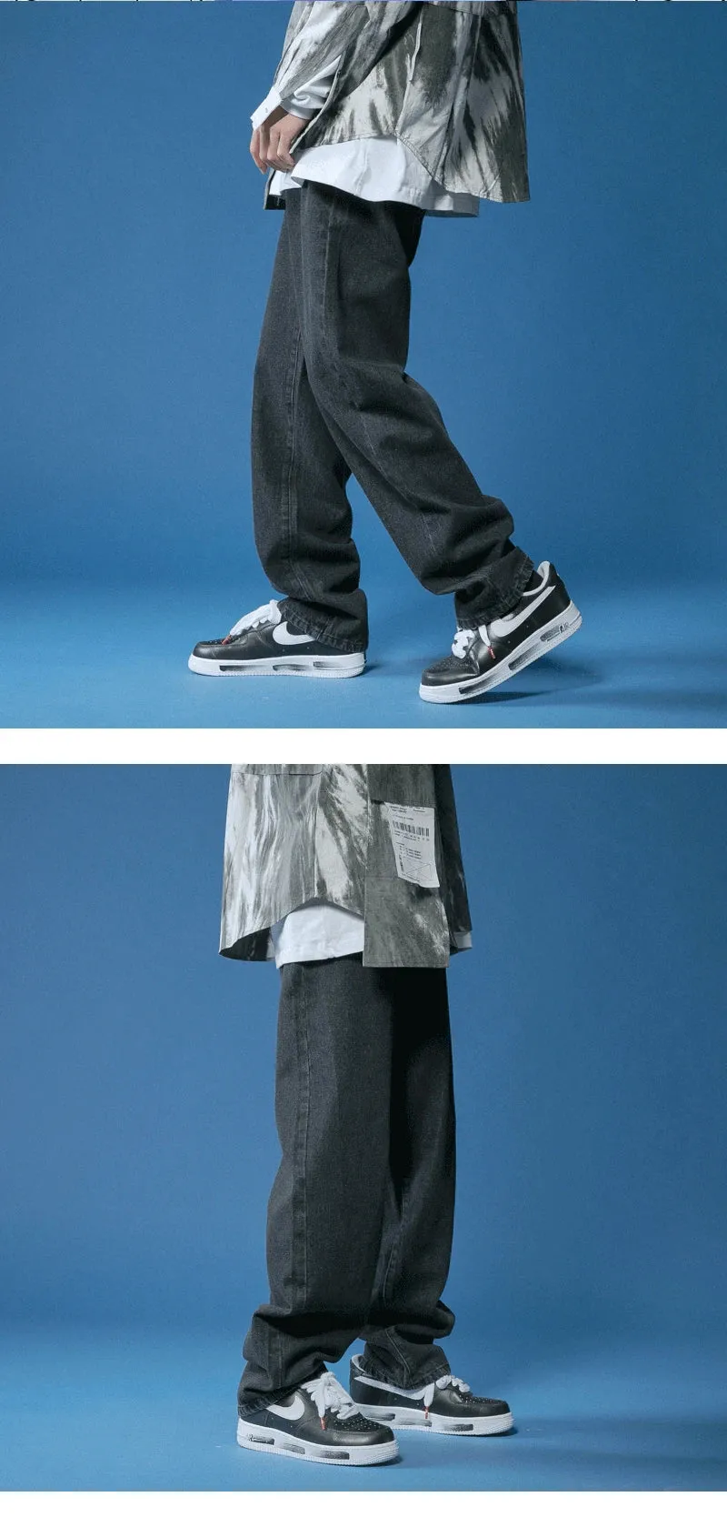 Straight Hip-hop Drawstring Wide Leg Pants