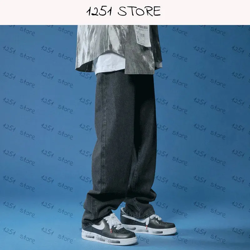 Straight Hip-hop Drawstring Wide Leg Pants