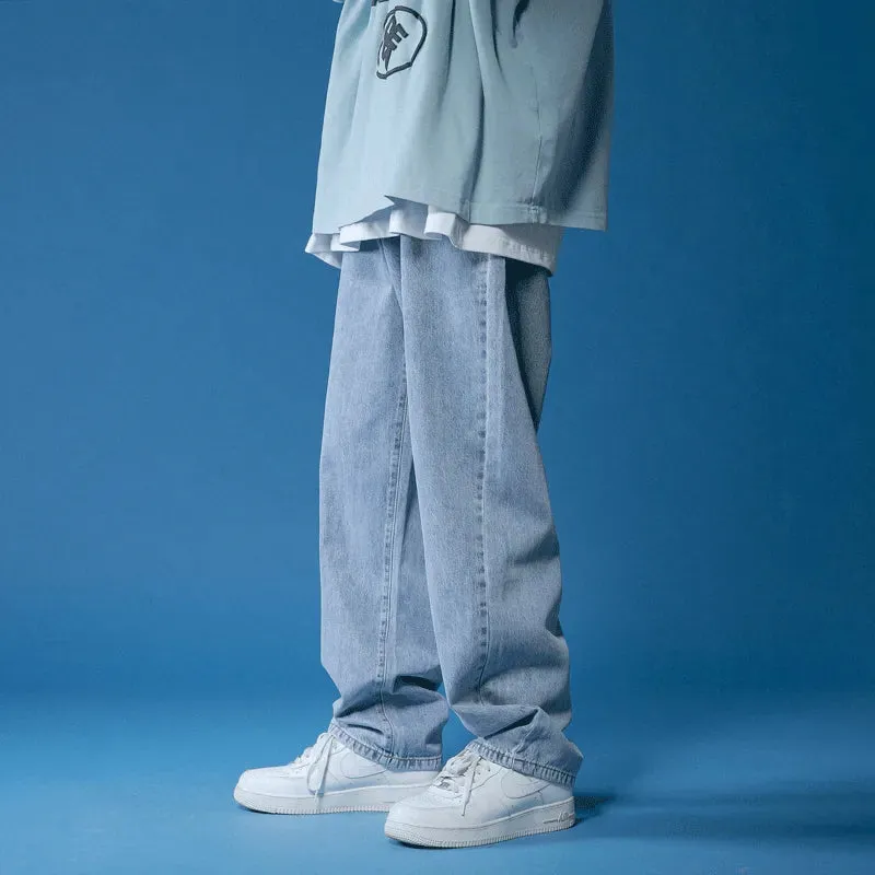 Straight Hip-hop Drawstring Wide Leg Pants