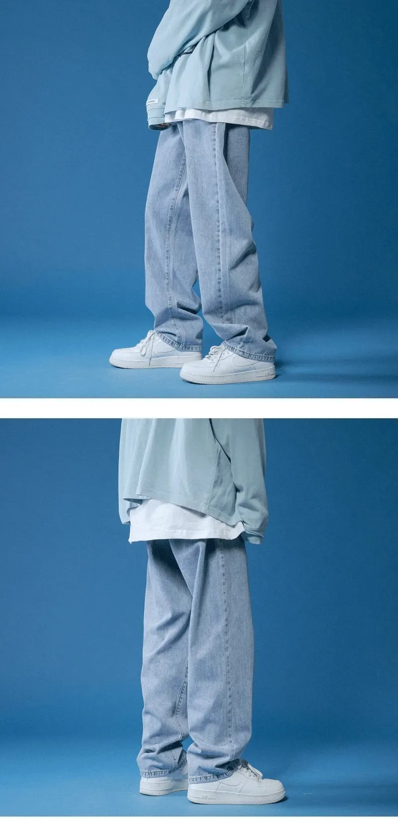 Straight Hip-hop Drawstring Wide Leg Pants