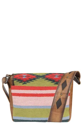 STS Ranchwear Green & Red Aztec Baja Dreams Della Crossbody Bag