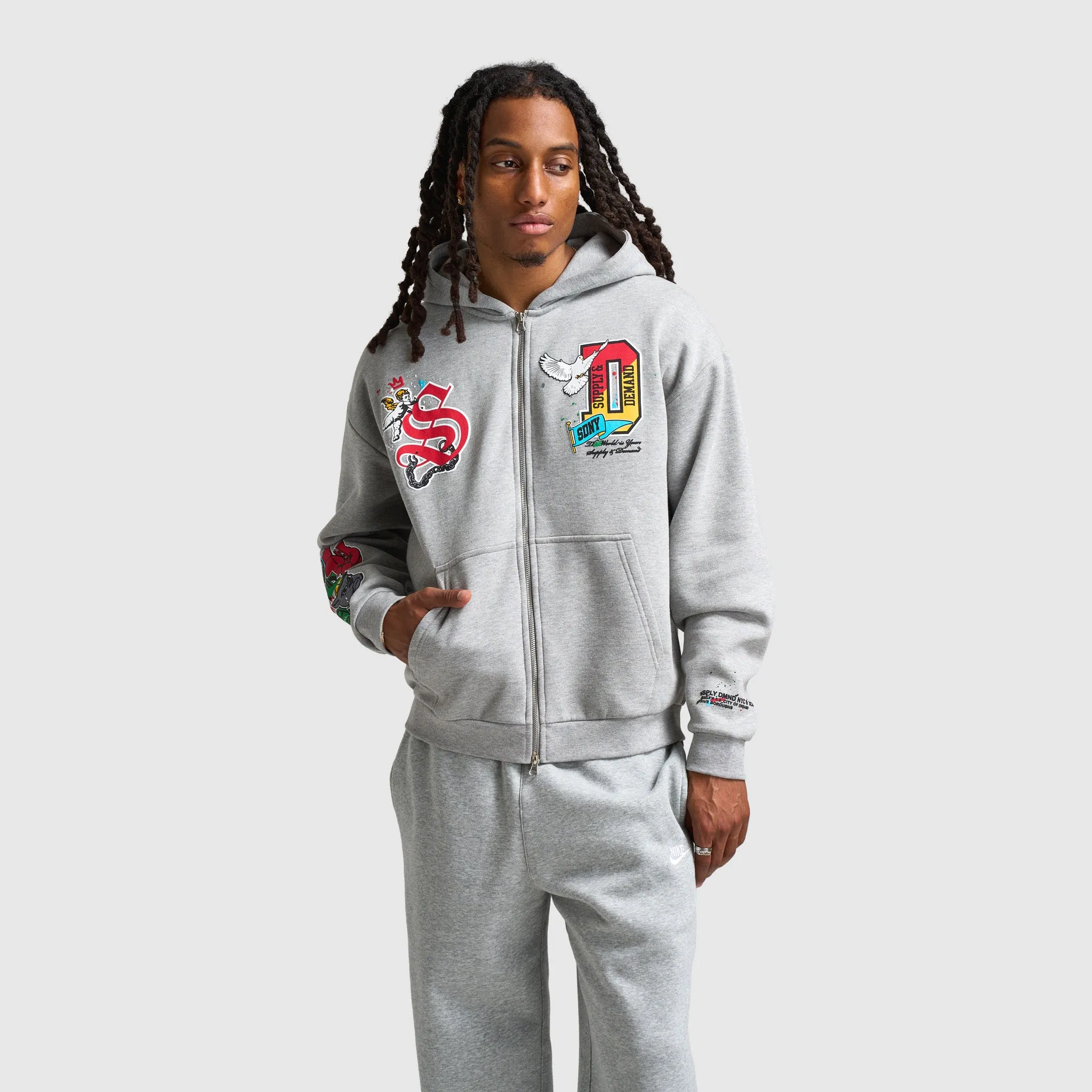 Supply & Demand Cayman Zip-Up Hoodie / Grey