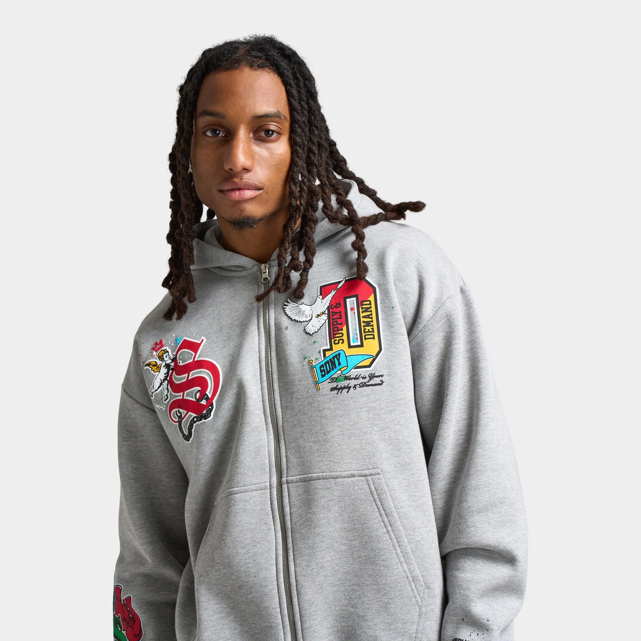 Supply & Demand Cayman Zip-Up Hoodie / Grey