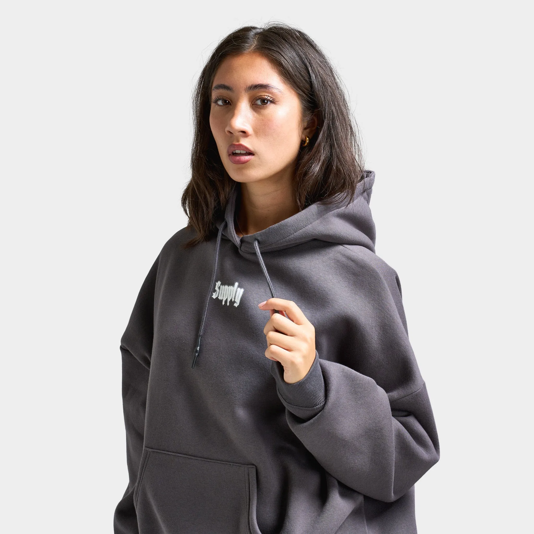 Supply & Demand Womens' Wings Graphic Hoodie / Asphalt