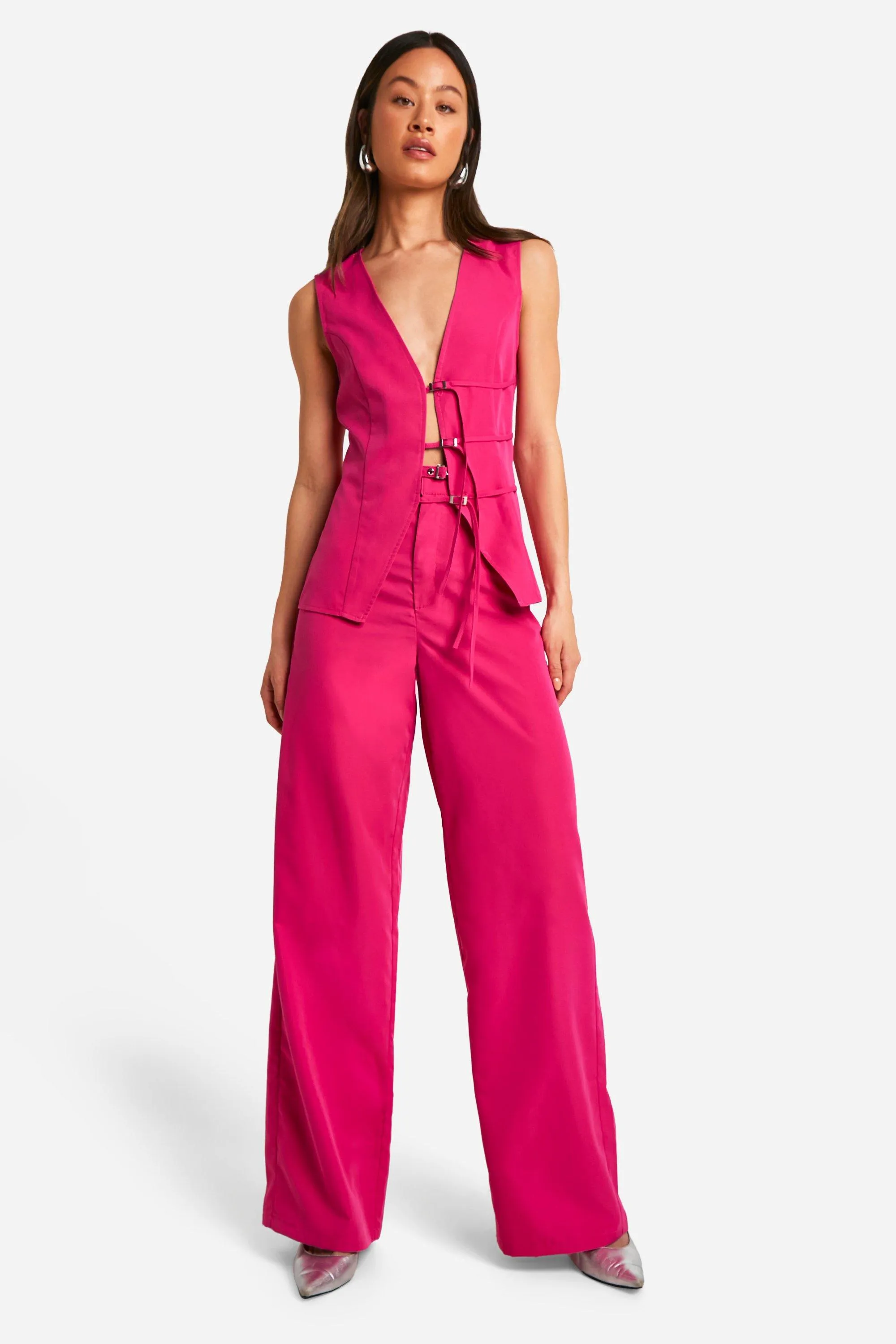 Tall Belted Wide Leg Pants