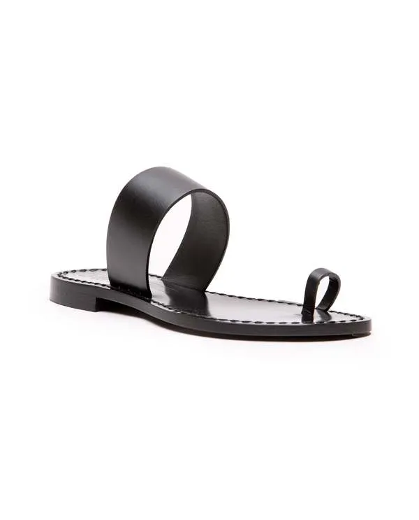 The Amalfi Leather Sandals - Nero Black