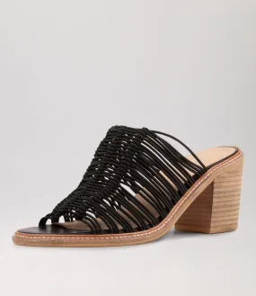 TOP END Gradie Black Elastic Mules Nh