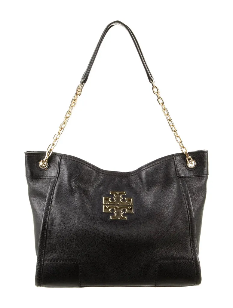 TORY BURCH MCGRAW LEATHER CHAIN LINK SHOULDER BAG