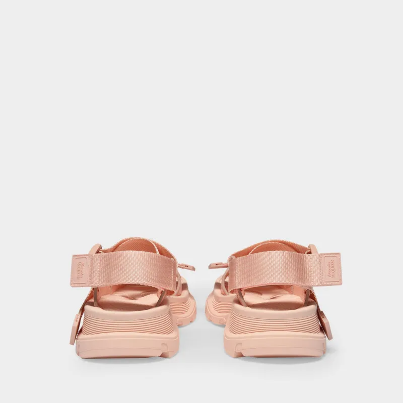 Tread Sandals in Pink Canvas