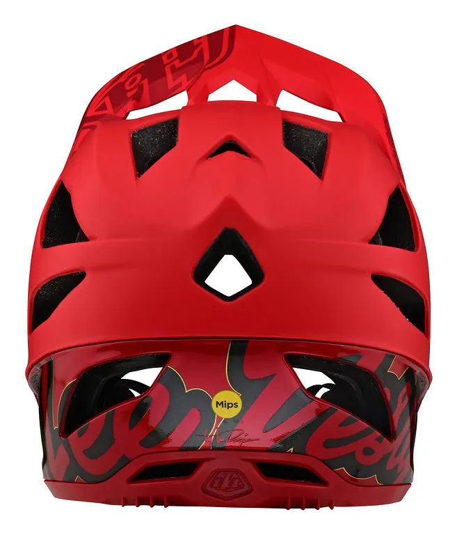 Troy Lee Designs Stage Full Face Helmet - MIPS - Signature - Red - 2023