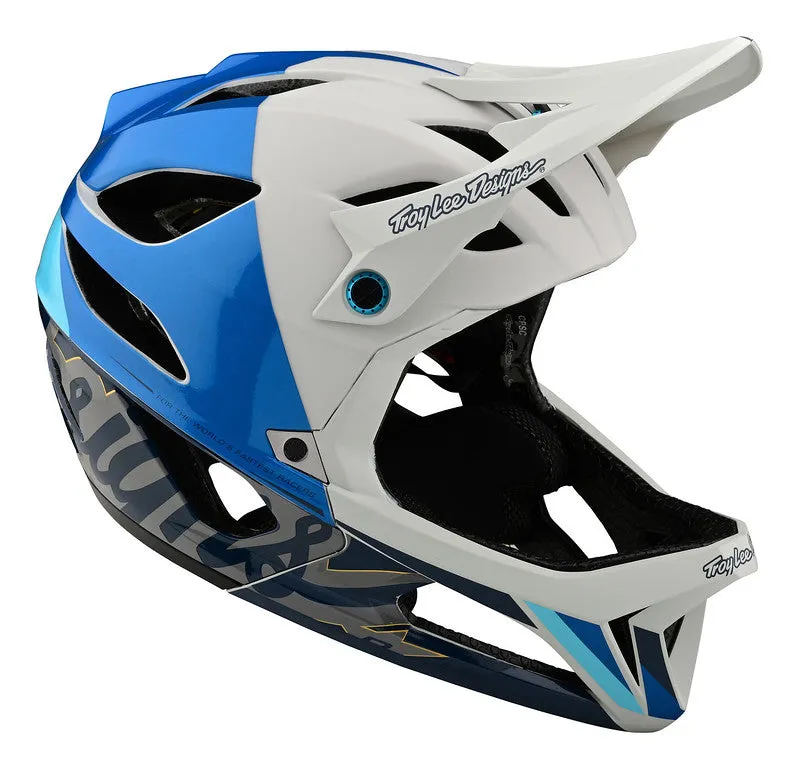 Troy Lee Designs Stage MIPS Full Face Helmet - Nova - Slate Blue - 2022