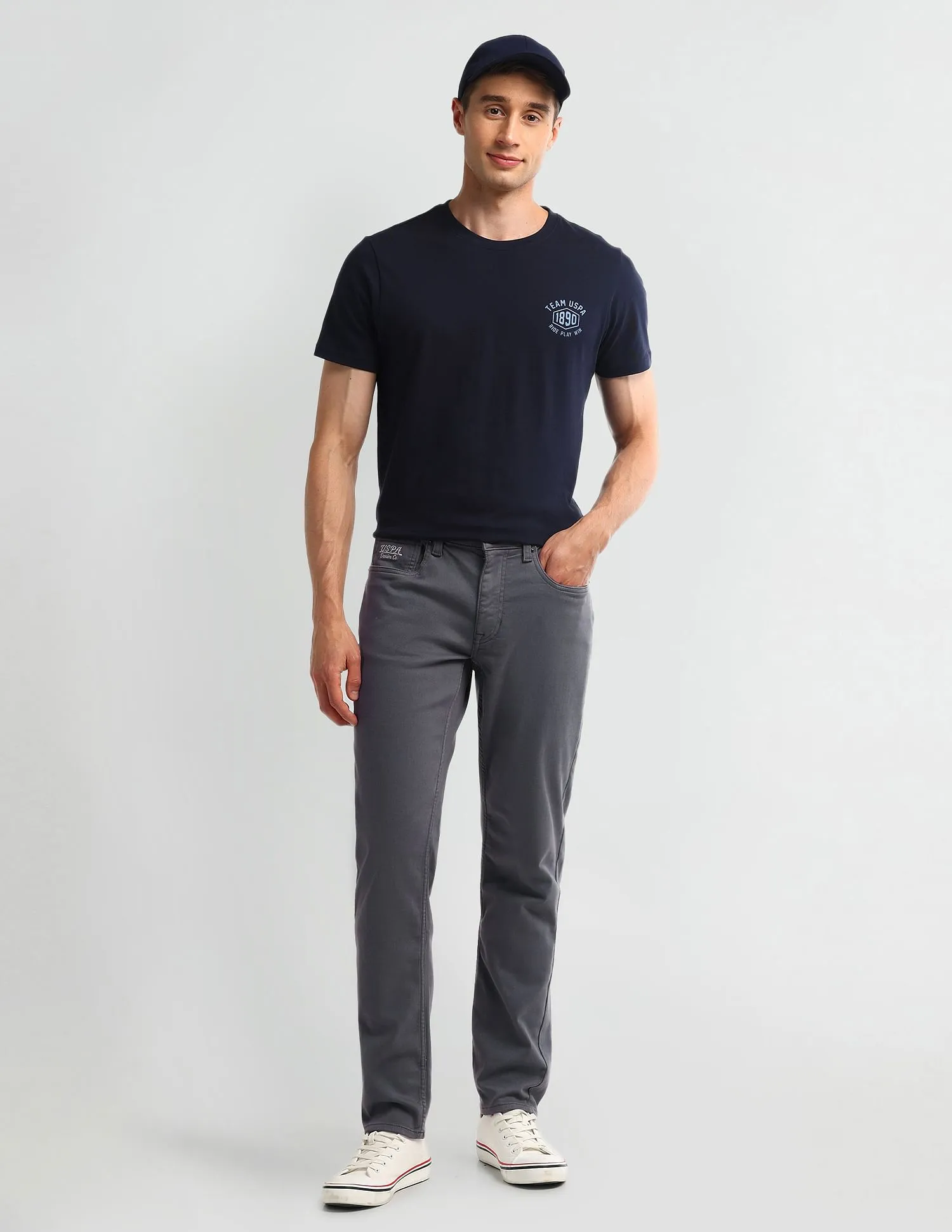 U.S. Polo Assn. Denim Co. Brandon Slim Fit Grey Jeans