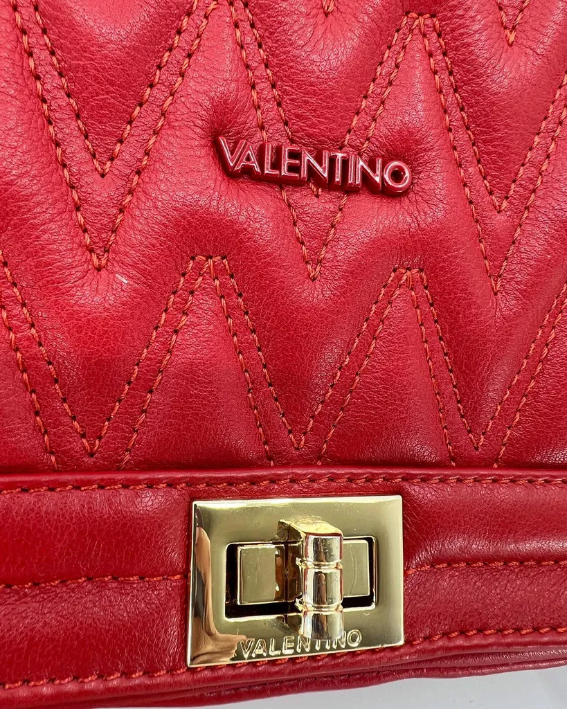 VALENTINO ALICE D PLATE LEATHER SHOULDER BAG