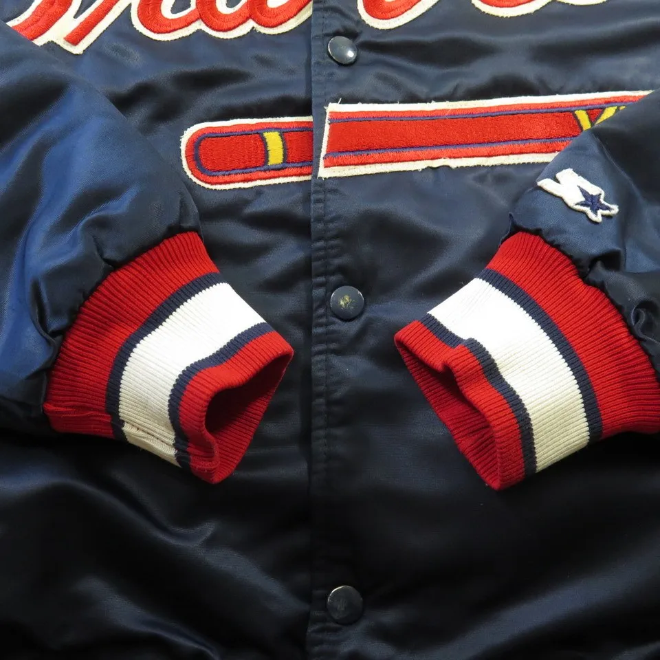 Vintage 80s Atlanta Braves Jacket Starter Satin Diamond Collection MLB Mens L