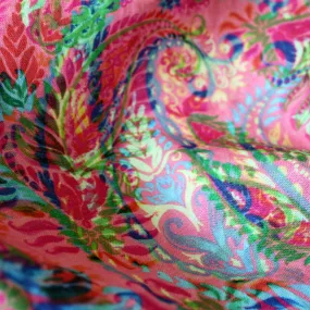 Vintage Linen By The Yard Paisley Pattern Linen Fabric For Bedding, Curtains, Dresses, Clothing, Table Cloth & Pillow Covers