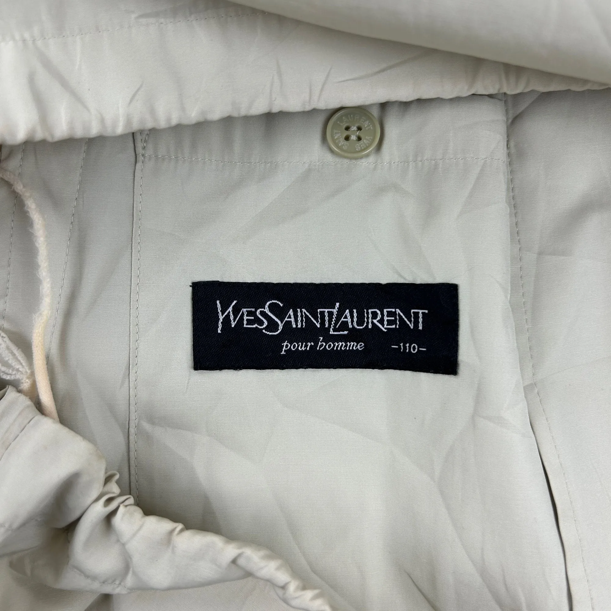 Vintage Yves Saint Laurent Green Jacket XL Cotton 00s Designer | Second Wave Vintage