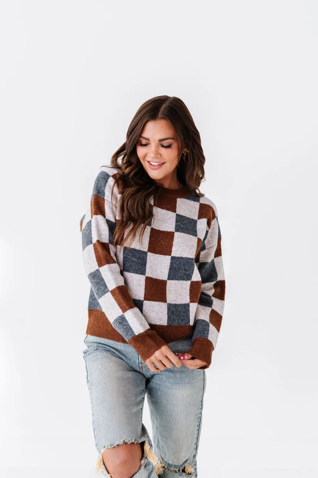 Wells Checkered Sweater