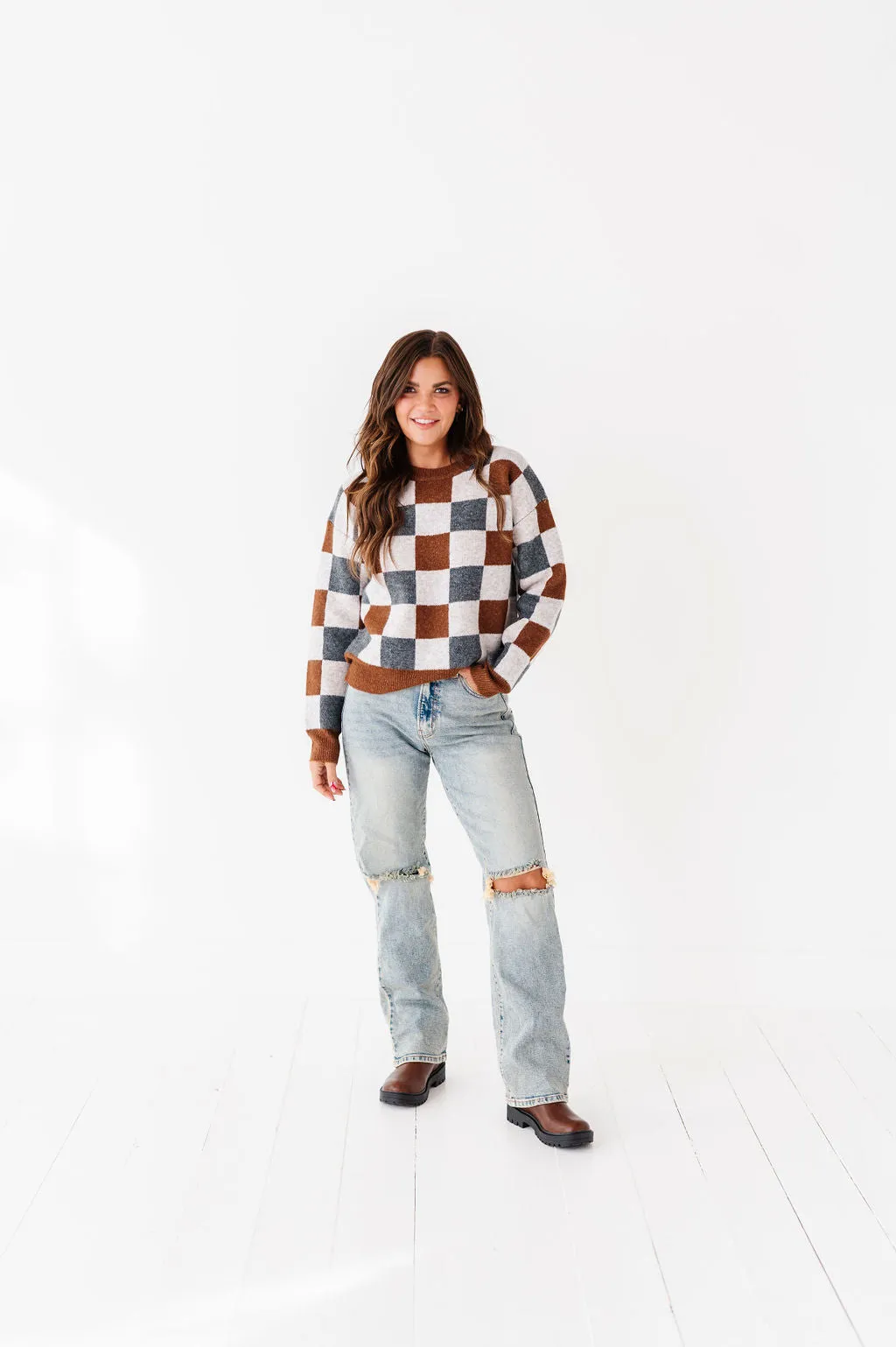 Wells Checkered Sweater