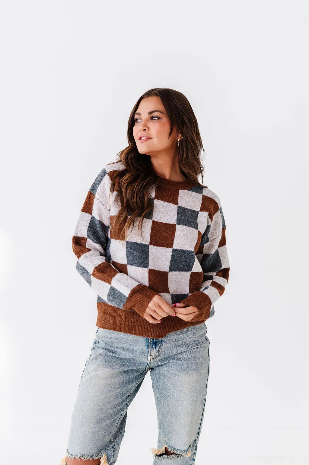 Wells Checkered Sweater