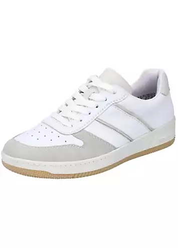 White & Grey Casual Lace-Up Trainers by Rieker | Look Again