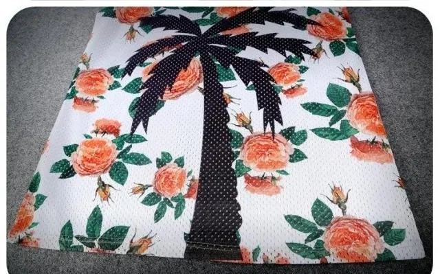 White Roses Palm Tree Net Sleeveless Mens T-shirt Vest Sports Tank Top