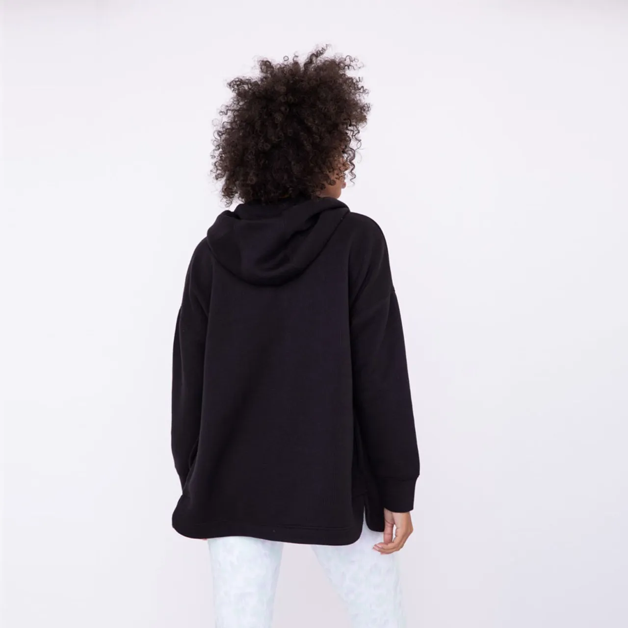 Women's Mono B Contrast Quilt Zip-Up Hoodie