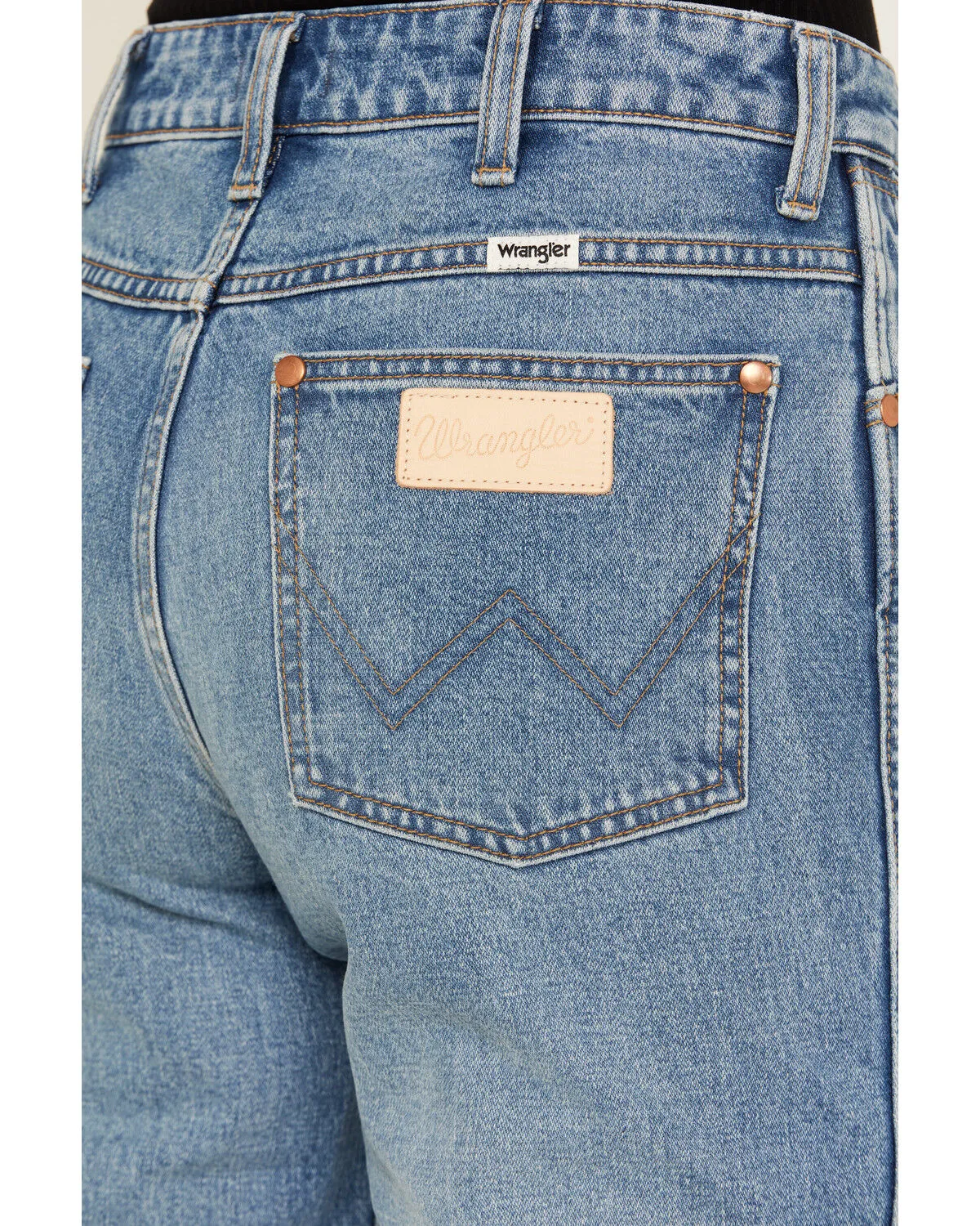 Wrangler Women's Wild West Light Wash High Rise Straight Jeans