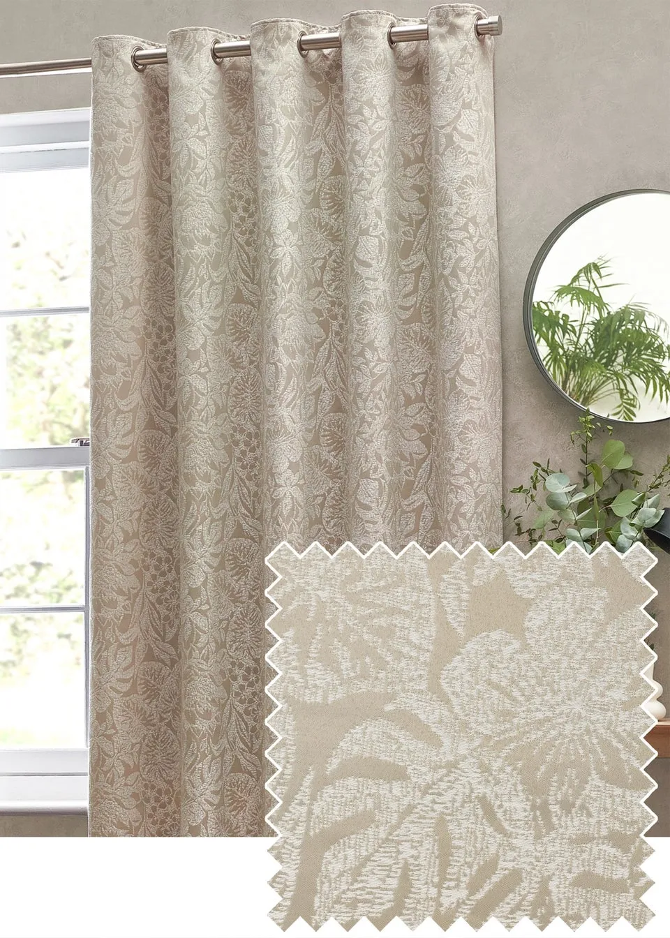 Wylder Nature Bali Botanical Jacquard Eyelet Curtains