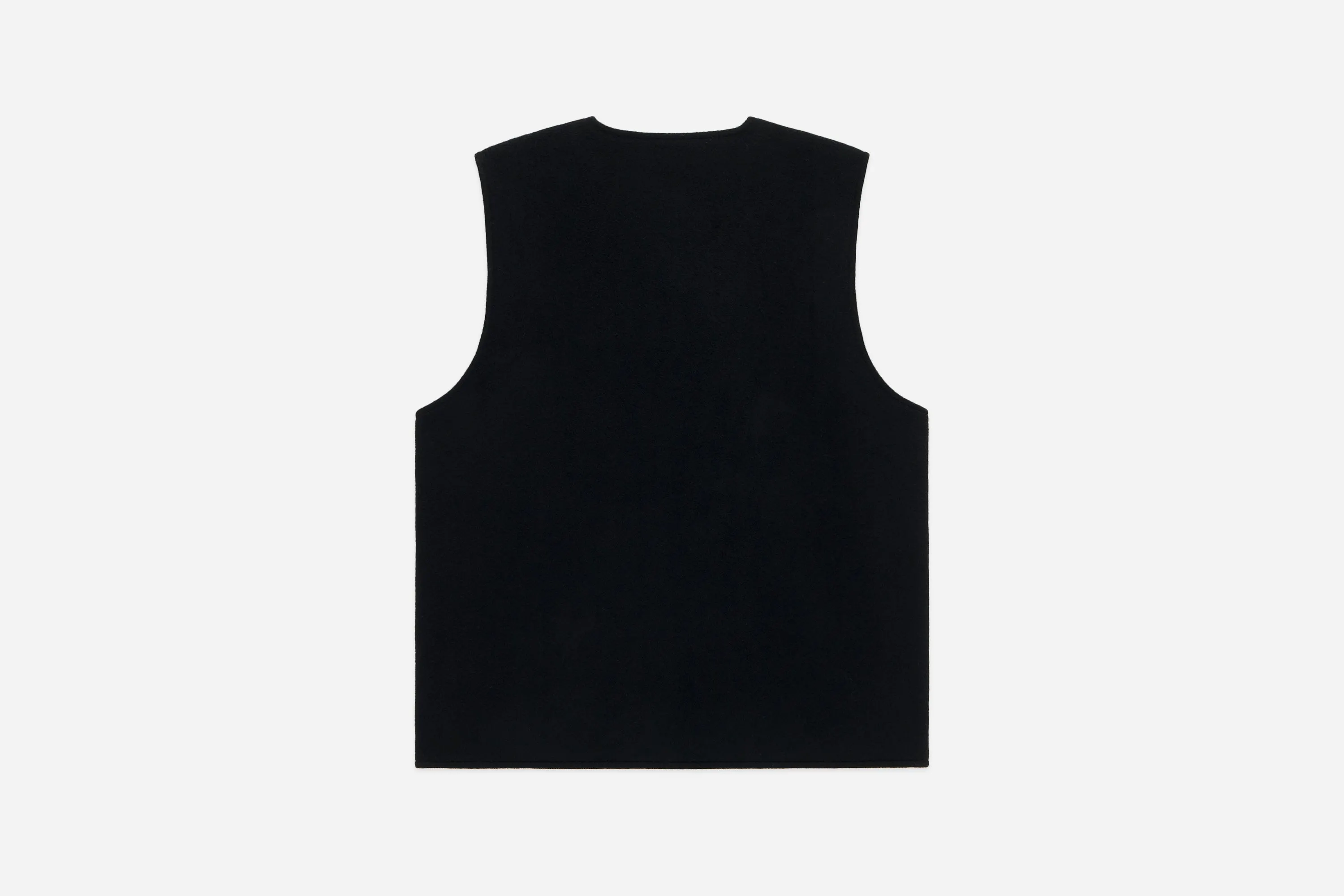 Zip Vest ~ Black Wool/Cashmere