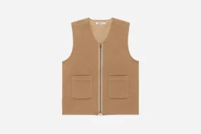 Zip Vest ~ Coyote Wool/Cashmere